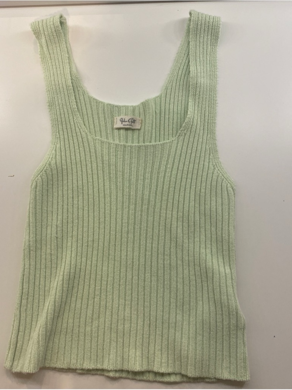 Brandy Melville - John Galt Light Green Ribbed Tank Top